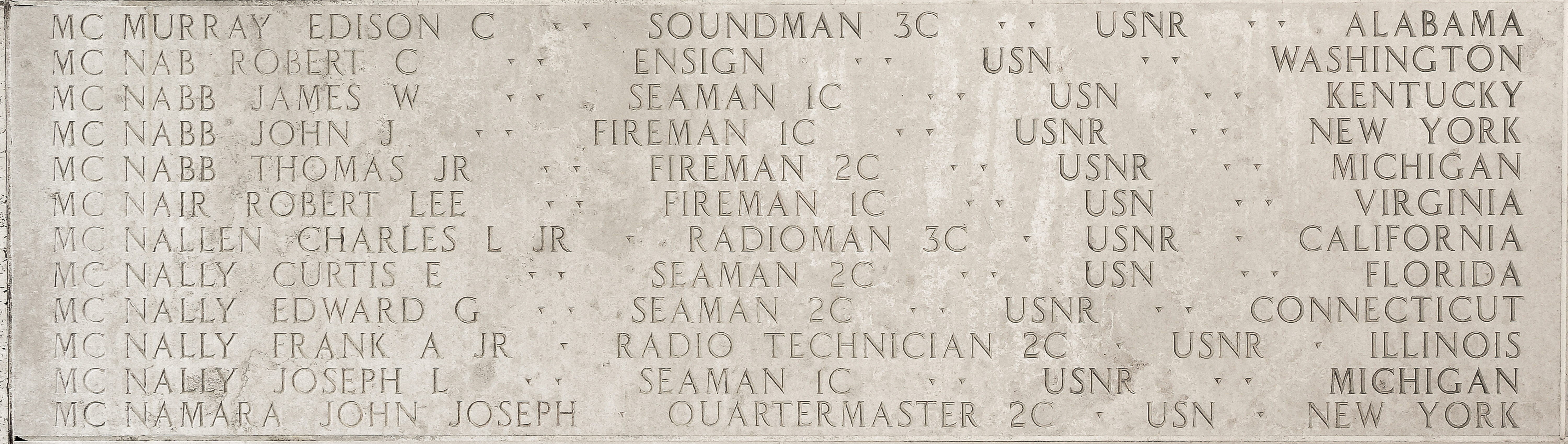 Frank A. McNally, Radio Technician Second Class